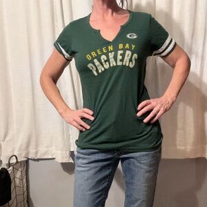 Team Apparel Green Bay Packers Women's Green Tee